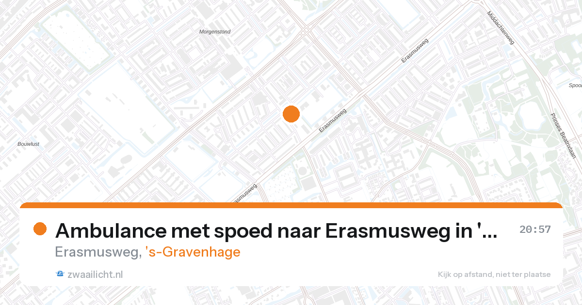 Ambulance met spoed naar Erasmusweg in 's-Gravenhage — 27 aug 2026