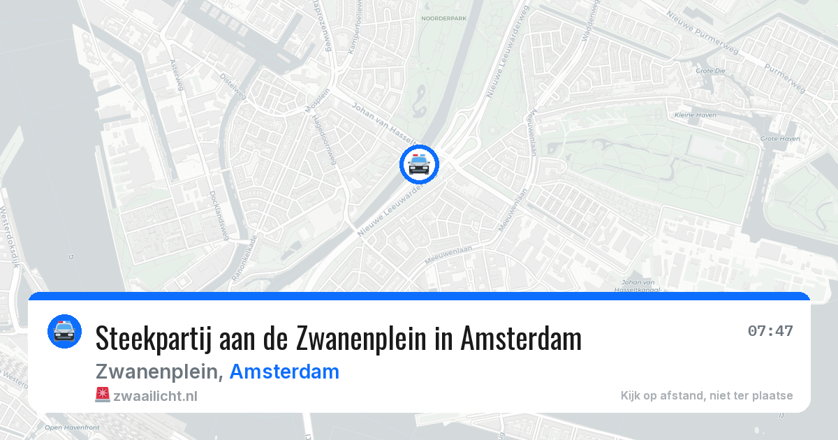 Steekpartij aan de Zwanenplein in Amsterdam — 31 mei 2026