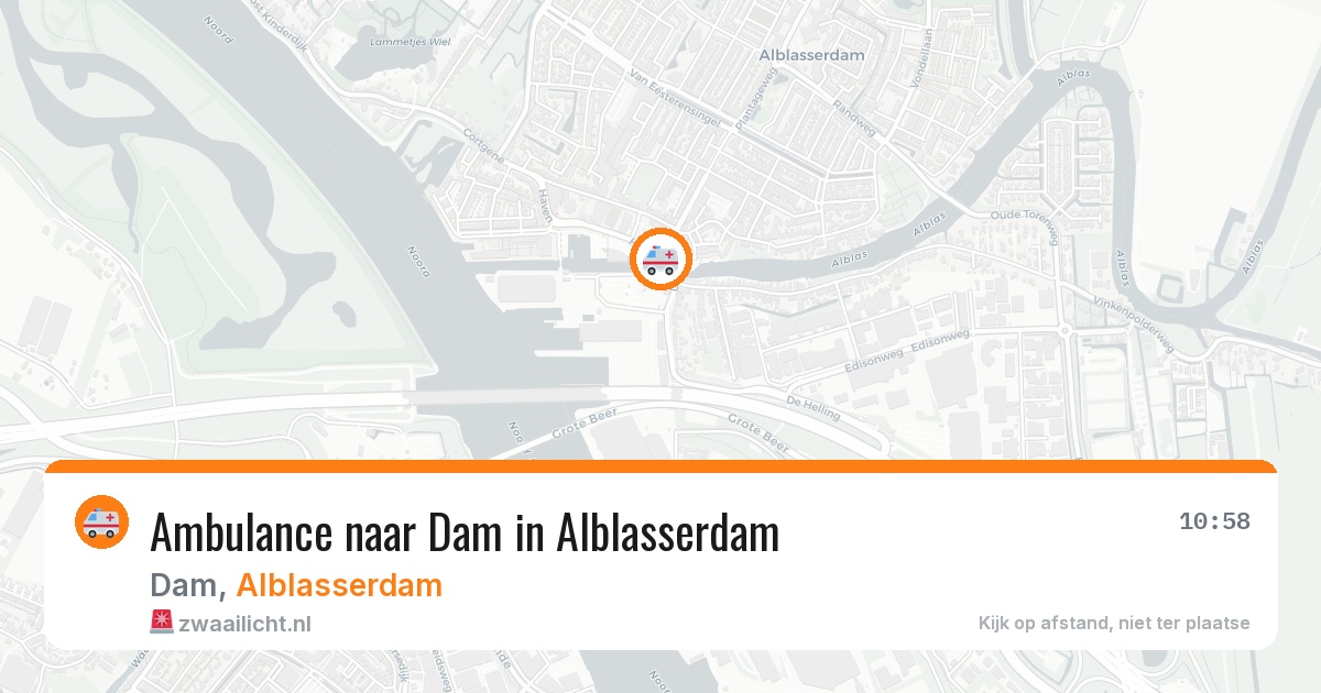 Ambulance naar Dam in Alblasserdam — 28 mrt 2026
