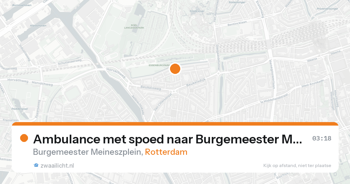 Ambulance met spoed naar Burgemeester Meineszplein in Rotterdam — 23 aug 2026