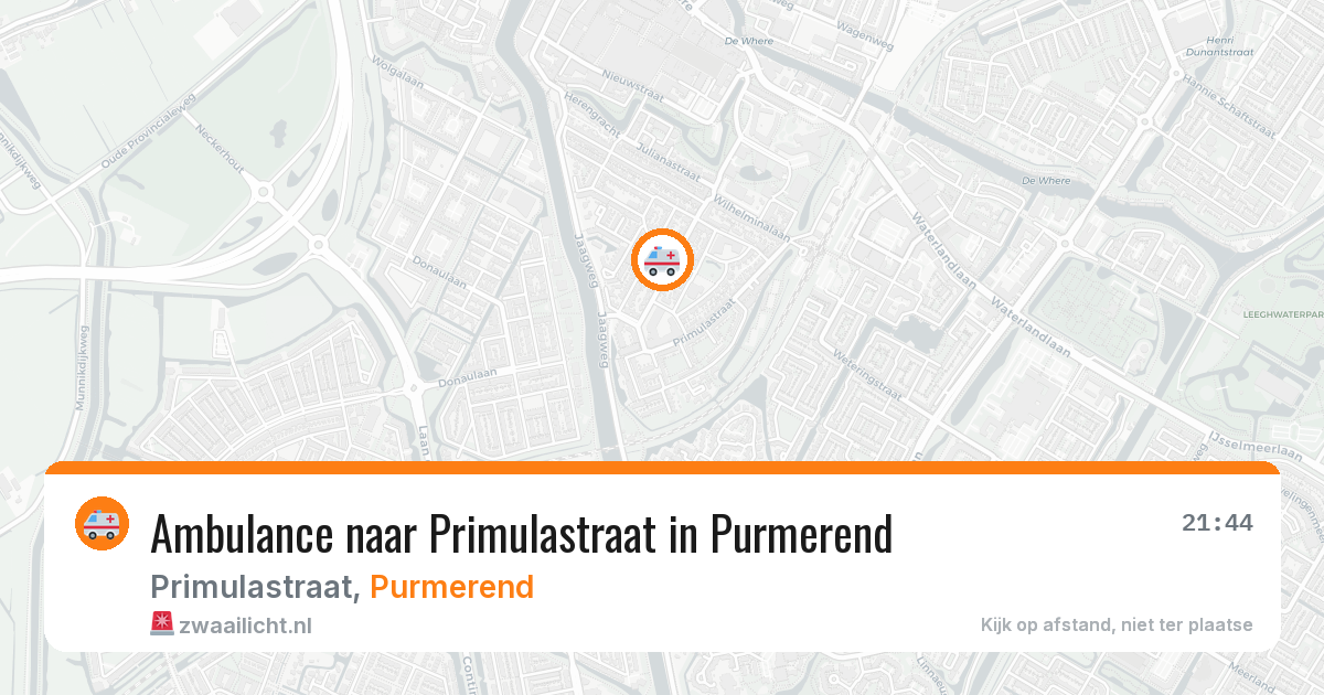 Ambulance naar Primulastraat in Purmerend — 8 mei 2026