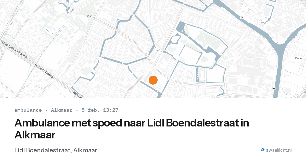 Ambulance met spoed naar Lidl Boendalestraat in Alkmaar — 5 feb 2026