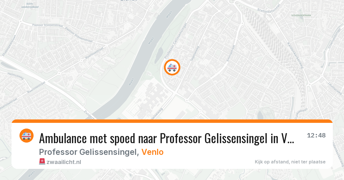 Ambulance met spoed naar Professor Gelissensingel in Venlo — 3 aug 2026