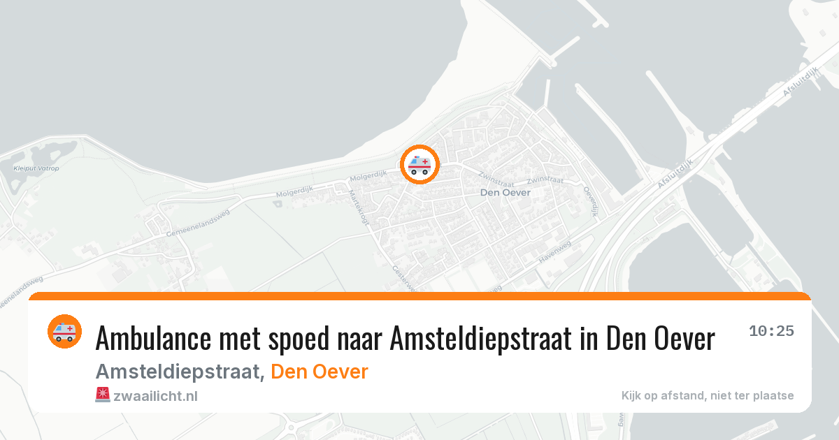 Ambulance met spoed naar Amsteldiepstraat in Den Oever — 30 mei 2026
