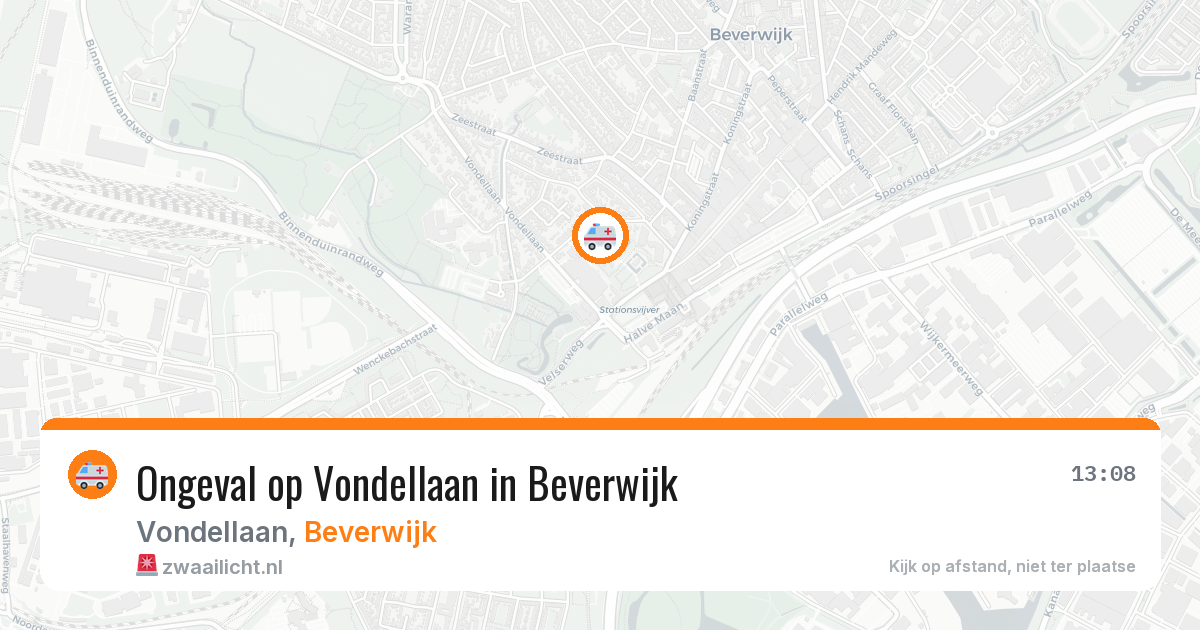 Ongeval op Vondellaan in Beverwijk — 25 apr 2026