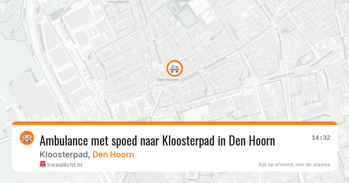 Ambulance met spoed naar Kloosterpad in Den Hoorn — 5 jun 2026