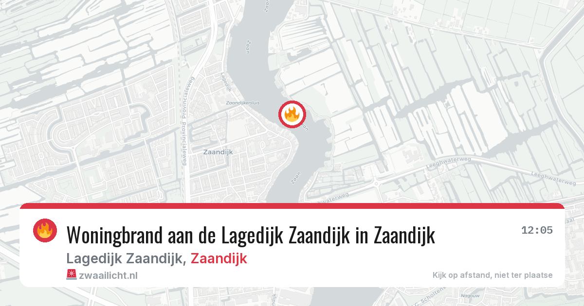 Woningbrand aan de Lagedijk Zaandijk in Zaandijk — 27 jan 2026