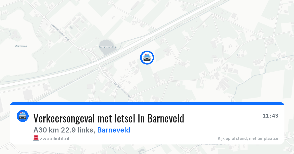 Verkeersongeval met letsel in Barneveld — 20 mei 2026