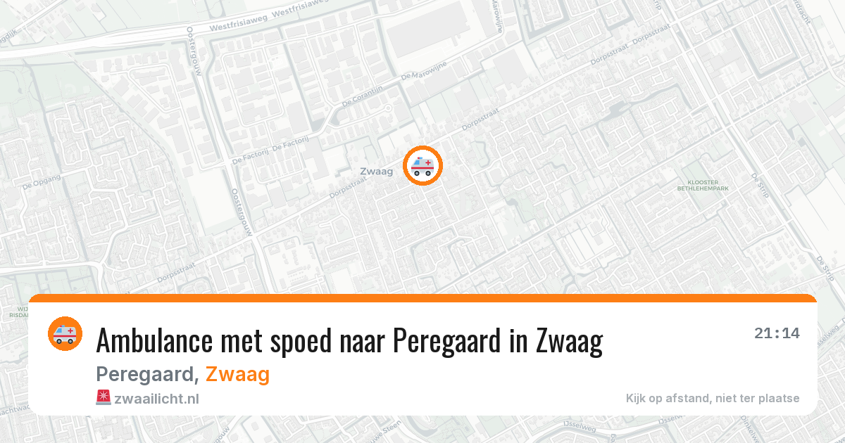 Ambulance met spoed naar Peregaard in Zwaag — 30 jan 2026