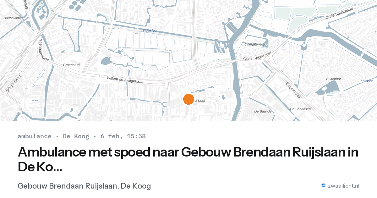 Ambulance met spoed naar Gebouw Brendaan Ruijslaan in De Koog — 6 feb 2026