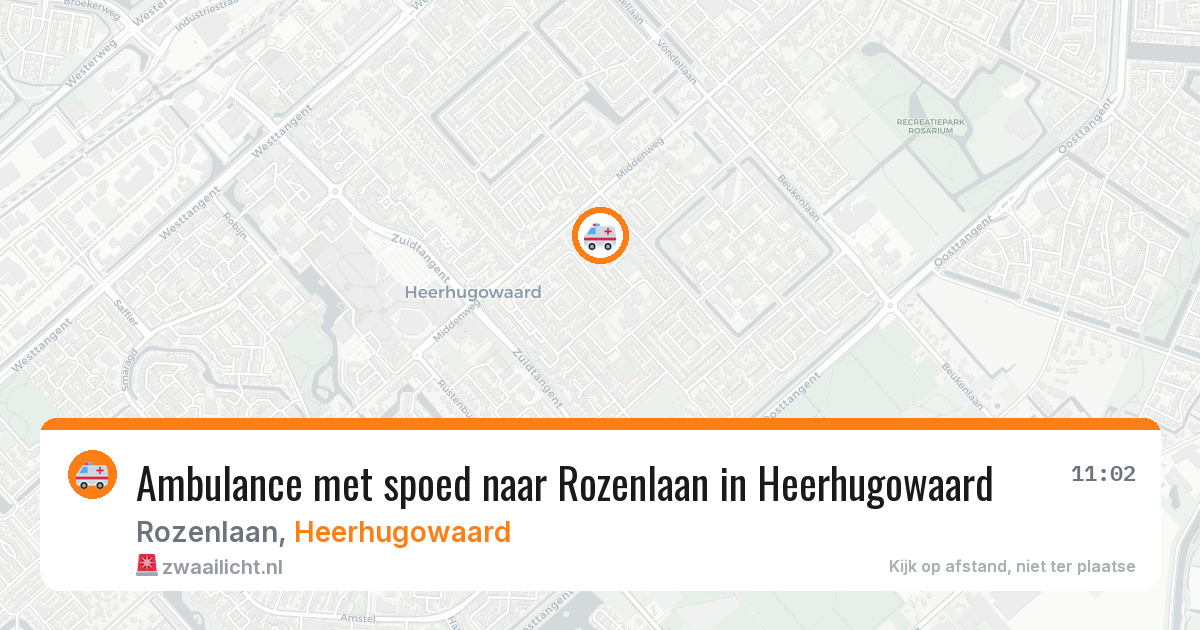 Ambulance met spoed naar Rozenlaan in Heerhugowaard — 6 mei 2026