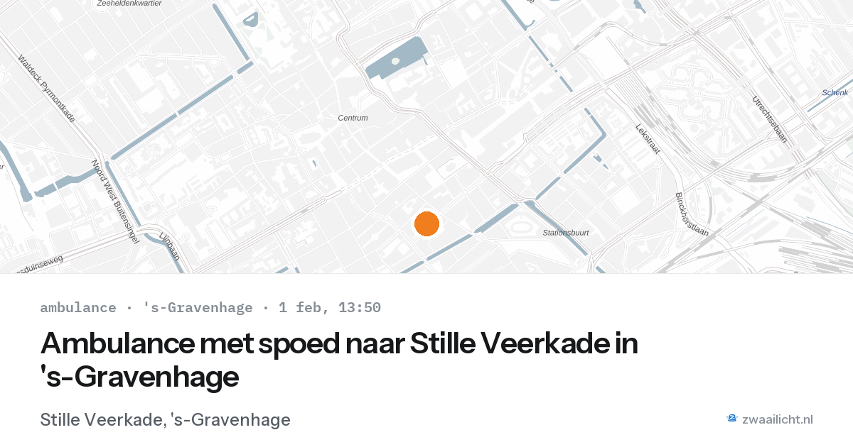Ambulance met spoed naar Stille Veerkade in 's-Gravenhage — 1 feb 2026