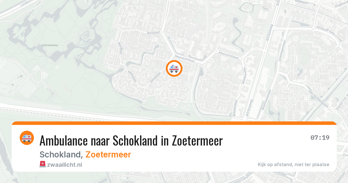 Ambulance naar Schokland in Zoetermeer — 14 jun 2026