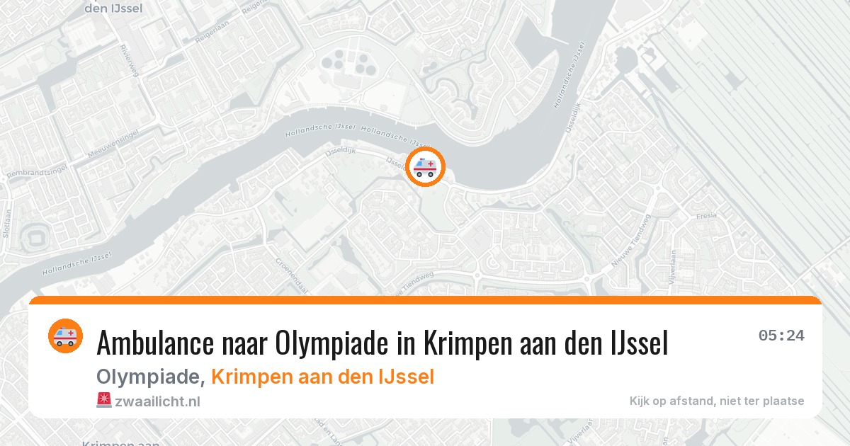 Ambulance naar Olympiade in Krimpen aan den IJssel — 14 aug 2026