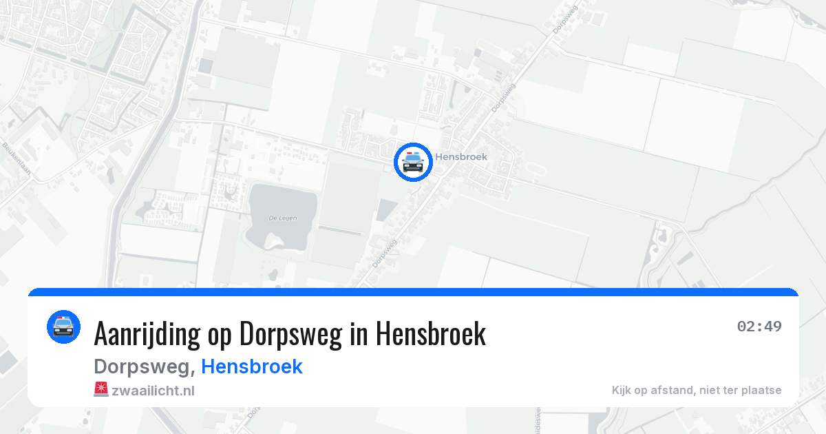 Aanrijding op Dorpsweg in Hensbroek — 26 mrt 2026