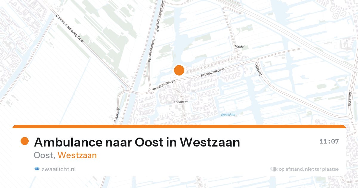 Ambulance naar Oost in Westzaan — 11 jun 2026