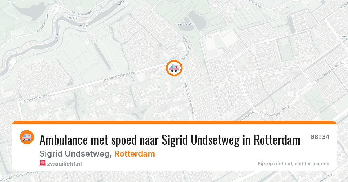 Ambulance met spoed naar Sigrid Undsetweg in Rotterdam — 24 mrt 2026