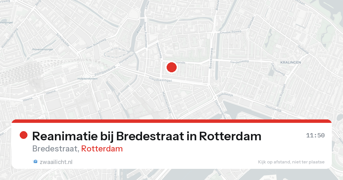 Reanimatie bij Bredestraat in Rotterdam — 23 aug 2026