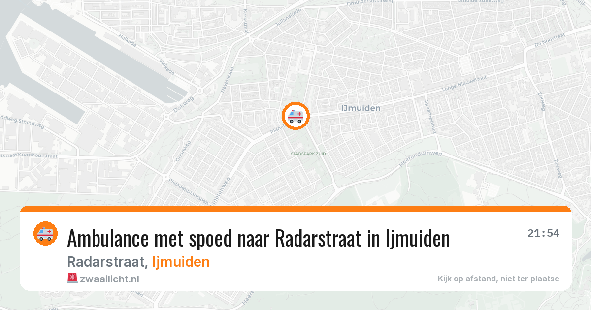 Ambulance met spoed naar Radarstraat in Ijmuiden — 12 apr 2026