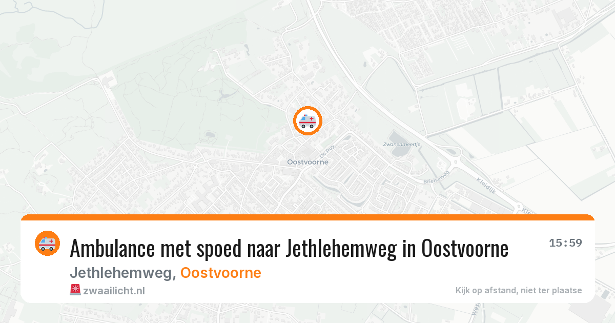 Ambulance met spoed naar Jethlehemweg in Oostvoorne — 25 jun 2026