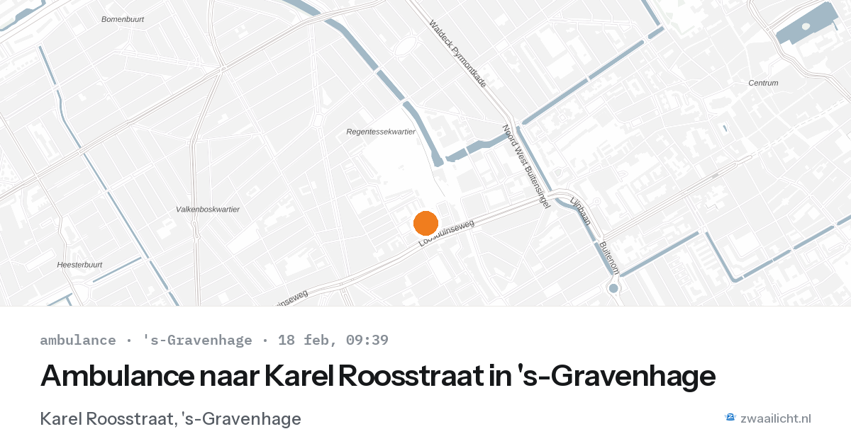 Ambulance naar Karel Roosstraat in 's-Gravenhage — 18 feb 2026