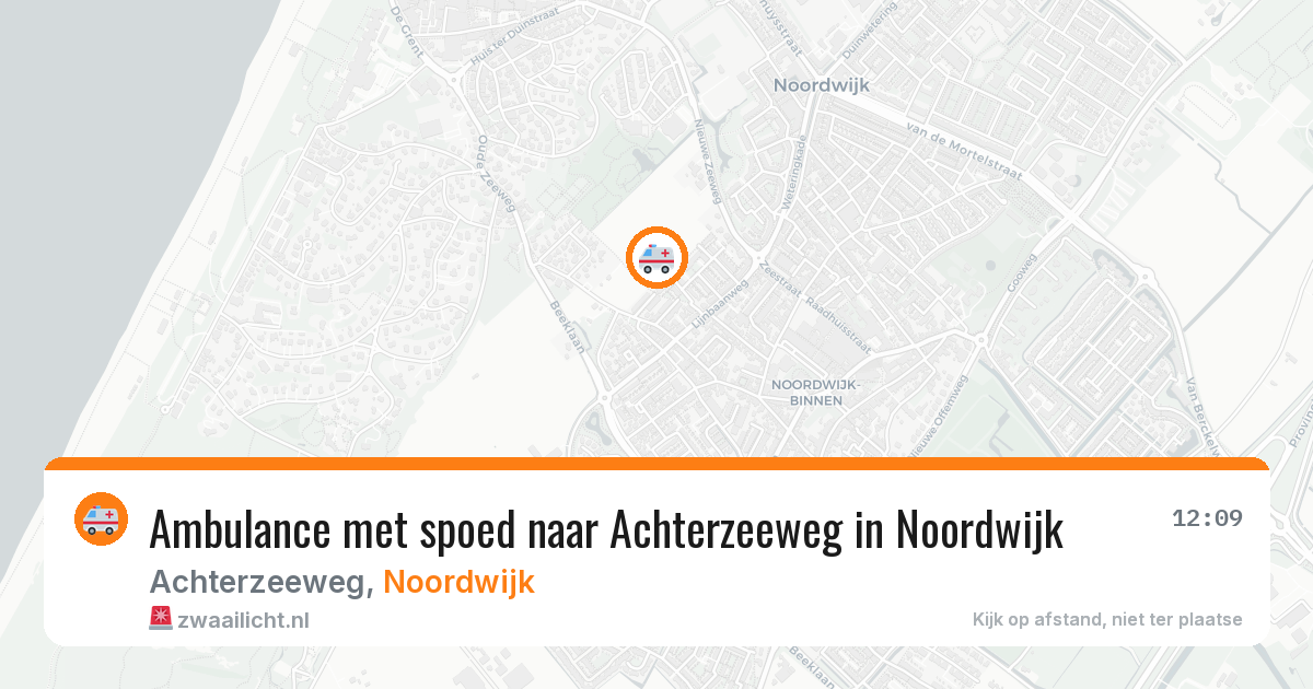 Ambulance met spoed naar Achterzeeweg in Noordwijk — 17 mrt 2026