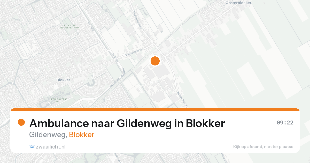 Ambulance naar Gildenweg in Blokker — 11 aug 2026