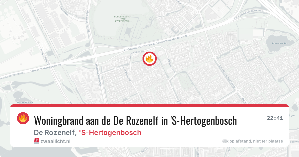 Woningbrand aan de De Rozenelf in 'S-Hertogenbosch — 2 aug 2026