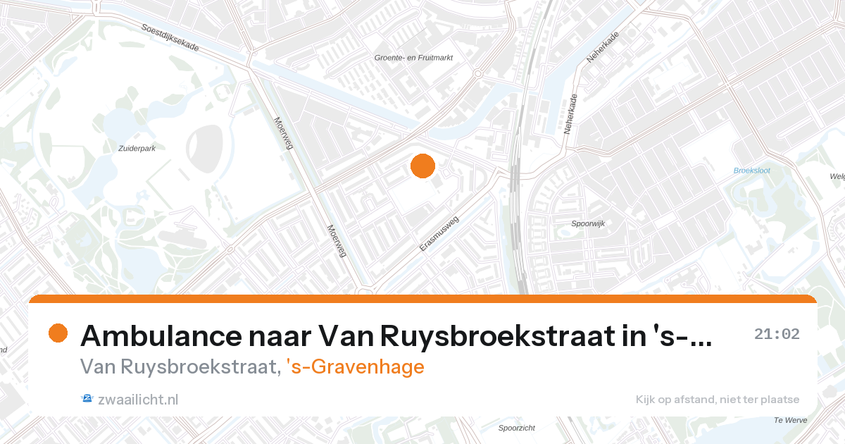 Ambulance naar Van Ruysbroekstraat in 's-Gravenhage — 26 aug 2026