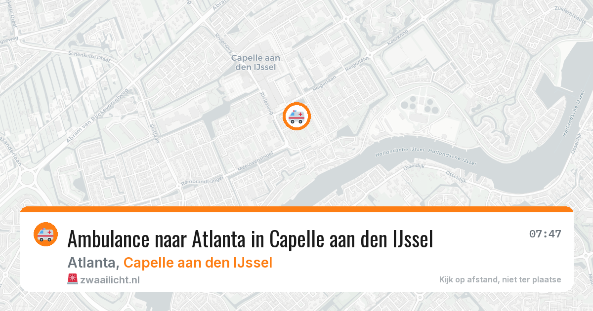 Ambulance naar Atlanta in Capelle aan den IJssel — 25 jun 2026