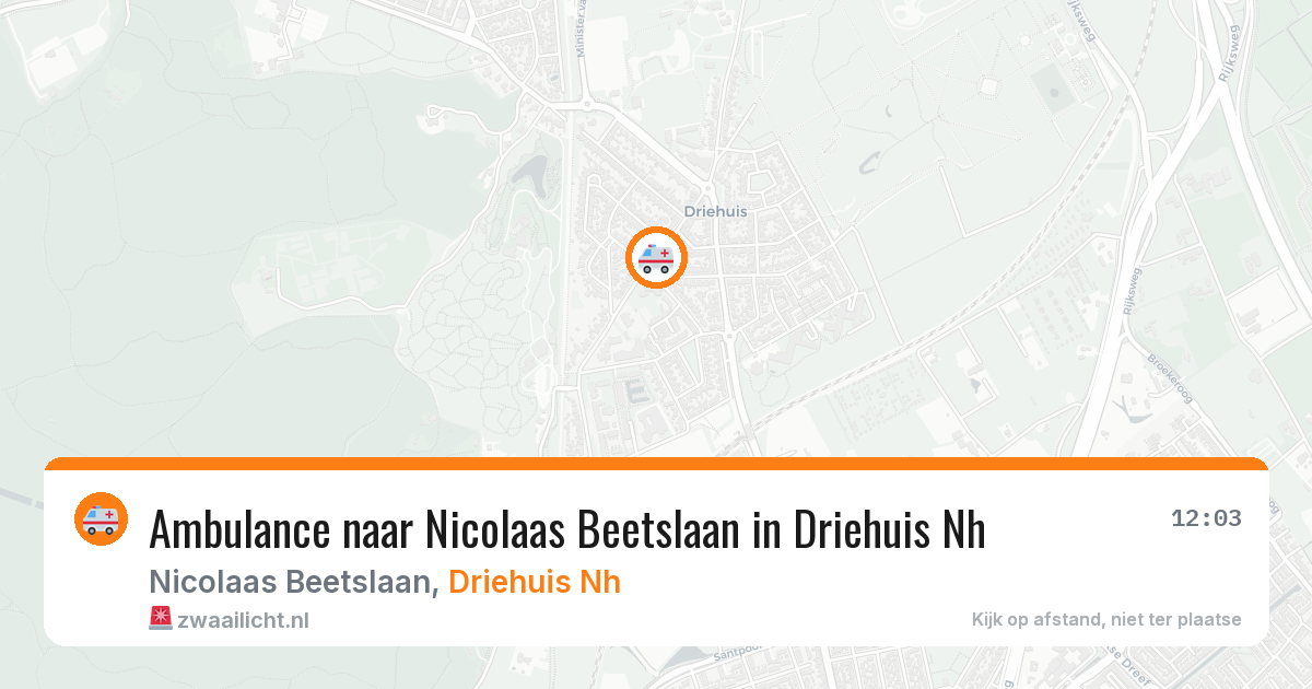 Ambulance naar Nicolaas Beetslaan in Driehuis Nh — 11 mei 2026