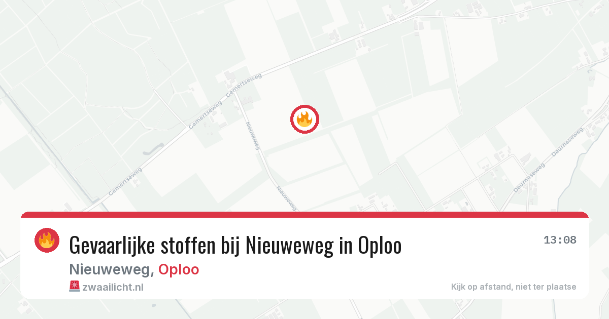 Gevaarlijke stoffen bij Nieuweweg in Oploo — 22 jun 2026