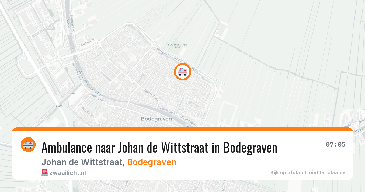 Ambulance naar Johan de Wittstraat in Bodegraven — 8 aug 2026