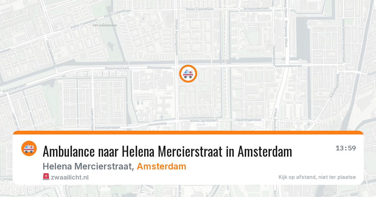 Ambulance naar Helena Mercierstraat in Amsterdam — 6 mei 2026