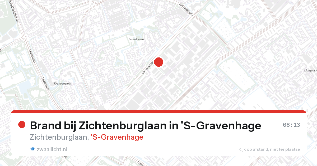 Brand bij Zichtenburglaan in 'S-Gravenhage — 27 aug 2026