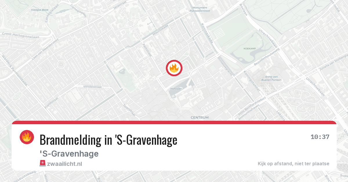Brandmelding in 'S-Gravenhage — 14 jun 2026