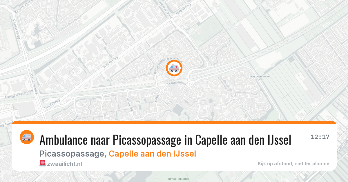 Ambulance naar Picassopassage in Capelle aan den IJssel — 11 aug 2026