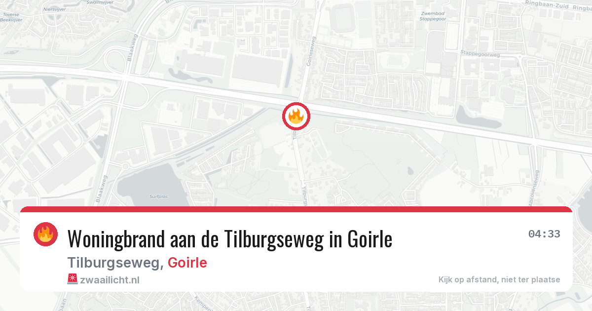 Woningbrand aan de Tilburgseweg in Goirle — 28 jun 2026