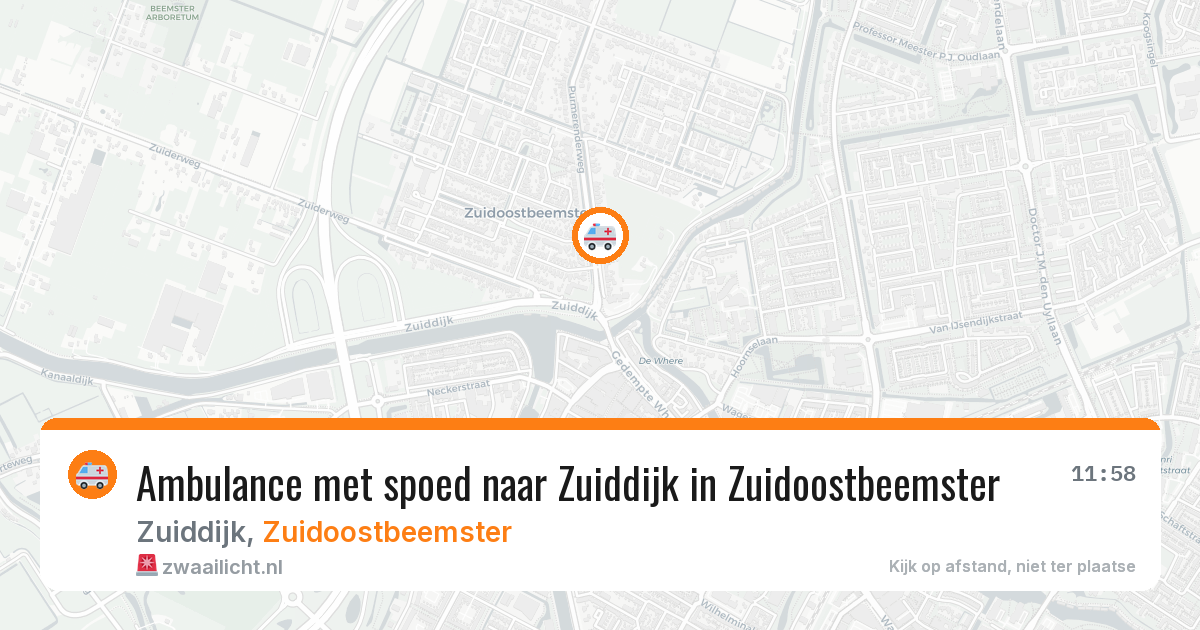 Ambulance met spoed naar Zuiddijk in Zuidoostbeemster — 24 jul 2026