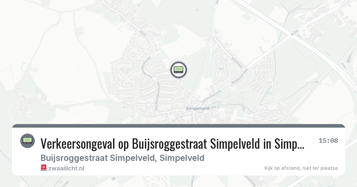 Verkeersongeval op Buijsroggestraat Simpelveld in Simpelveld — 22 apr 2026