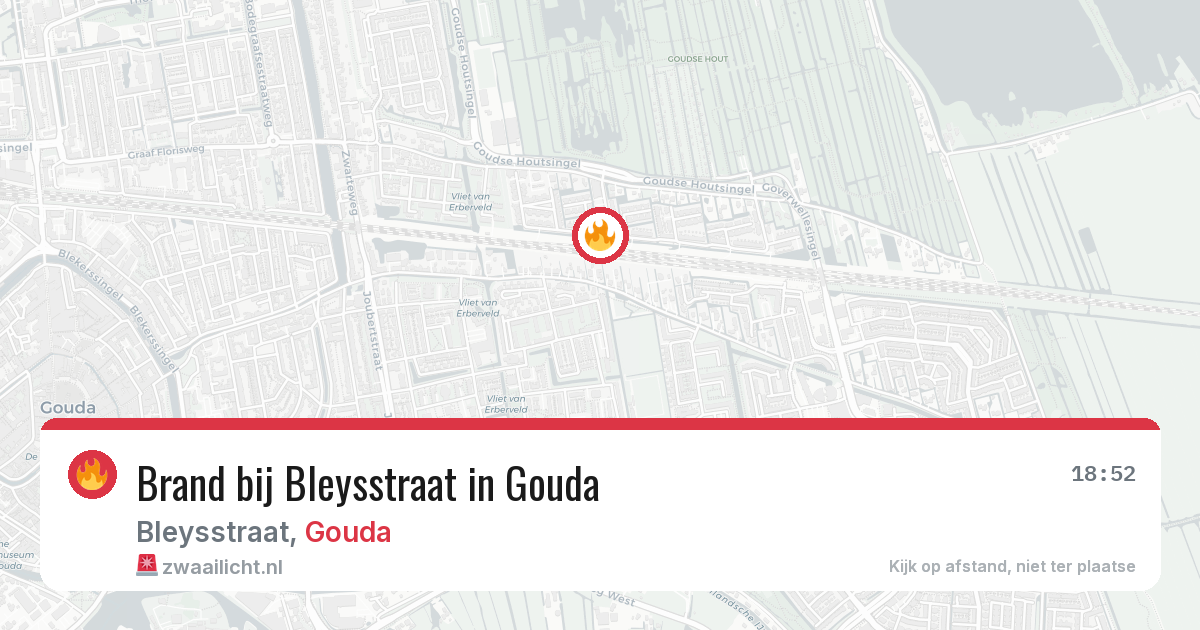 Brand bij Bleysstraat in Gouda — 2 aug 2026