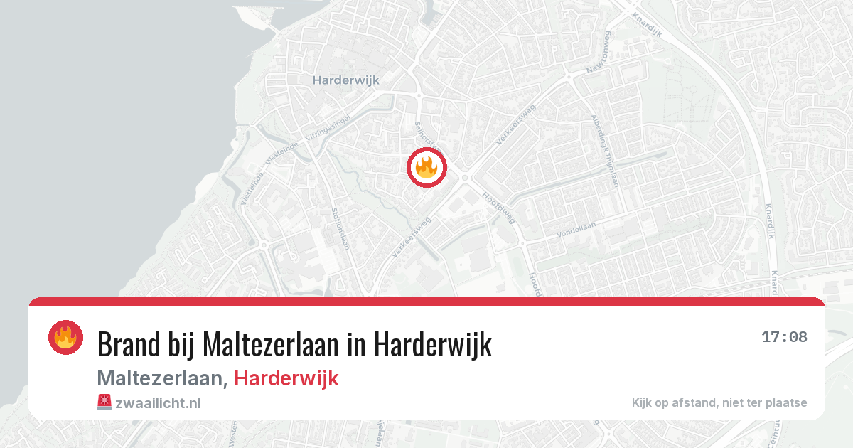 Brand bij Maltezerlaan in Harderwijk — 6 aug 2026