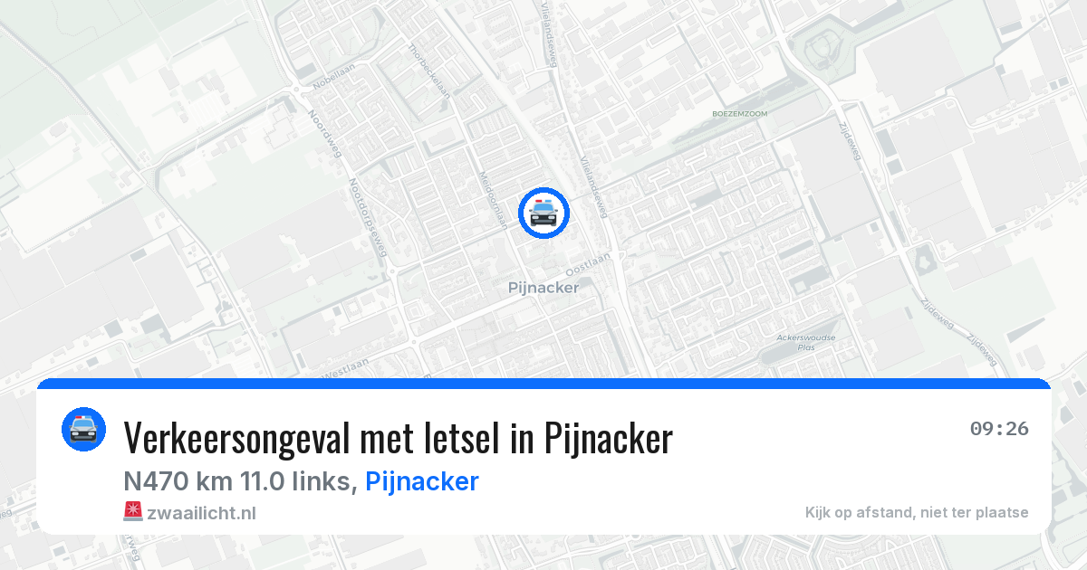 Verkeersongeval met letsel in Pijnacker — 23 mei 2026