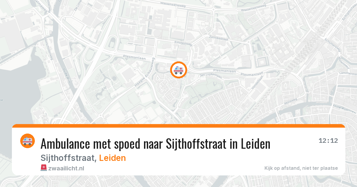 Ambulance met spoed naar Sijthoffstraat in Leiden — 27 jan 2026