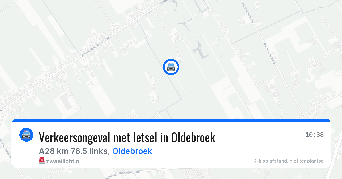 Verkeersongeval met letsel in Oldebroek — 25 apr 2026