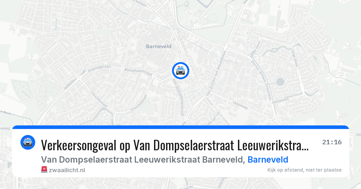 Verkeersongeval op Van Dompselaerstraat Leeuwerikstraat Barneveld in Barneveld — 27 mrt 2026