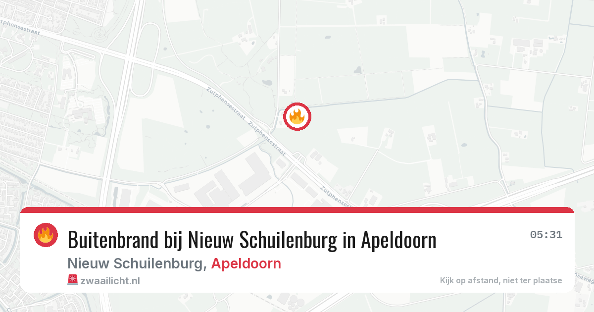 Buitenbrand bij Nieuw Schuilenburg in Apeldoorn — 7 apr 2026