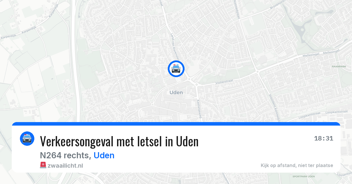 Verkeersongeval met letsel in Uden — 30 apr 2026