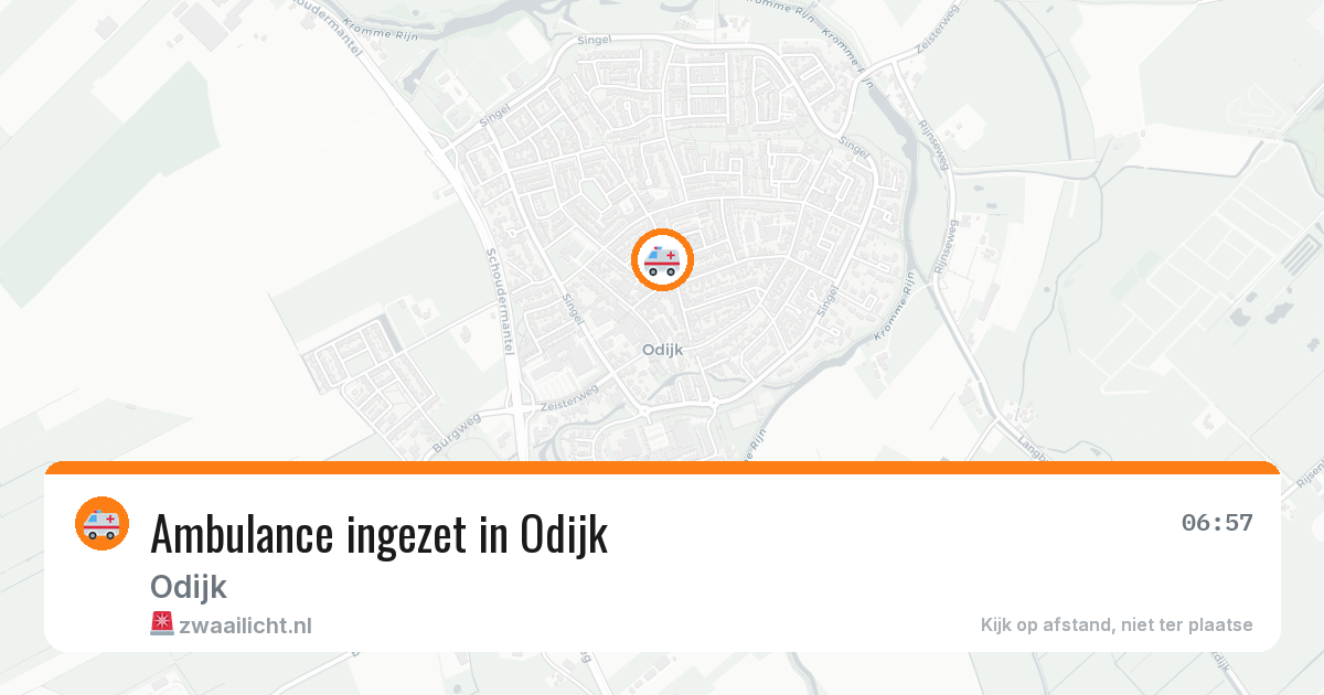 Ambulance ingezet in Odijk — 7 mei 2026