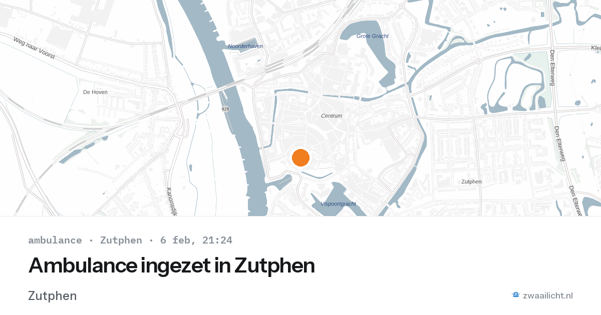 Ambulance ingezet in Zutphen — 6 feb 2026